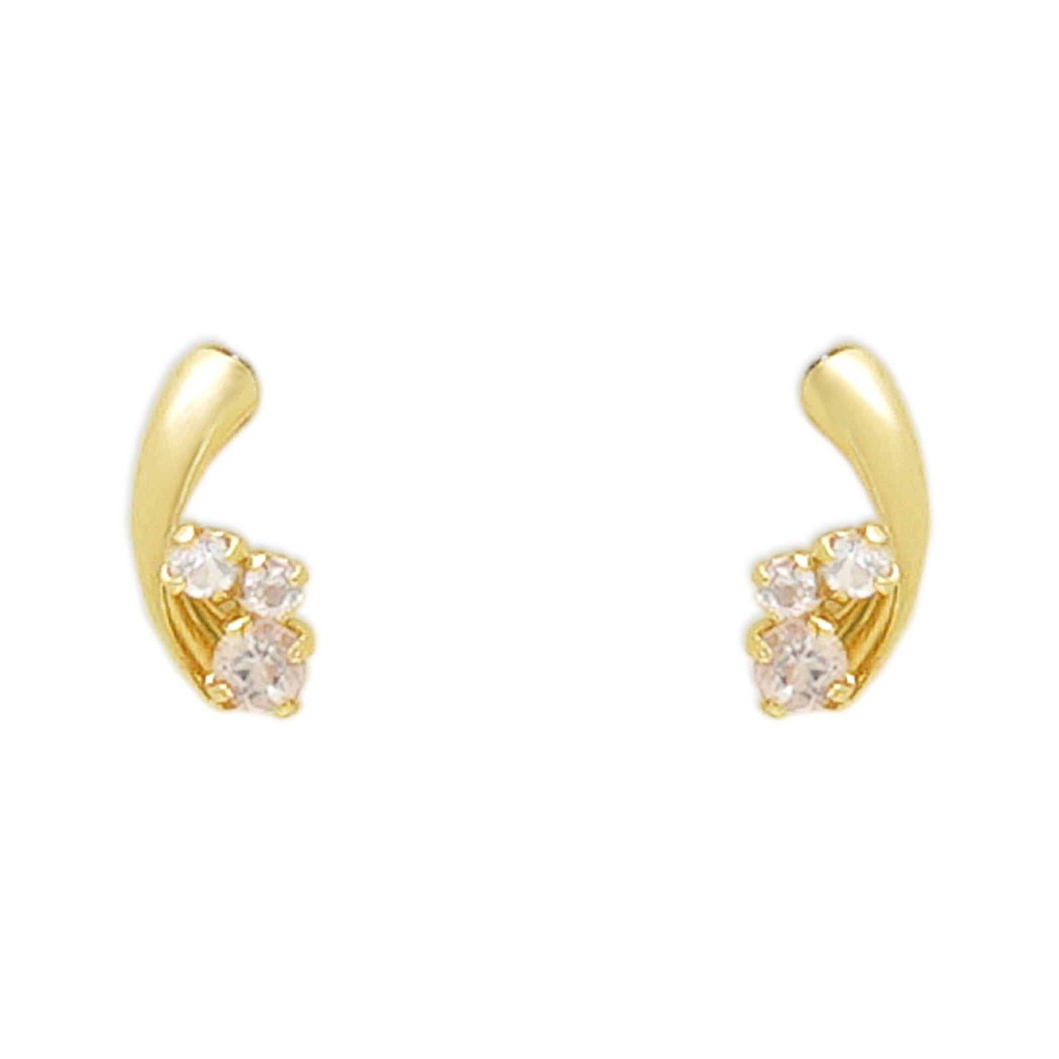 

ESTELLE [Official] Women s K10 Yellow Gold Morganite Earrings 0222-9585-0019-0000