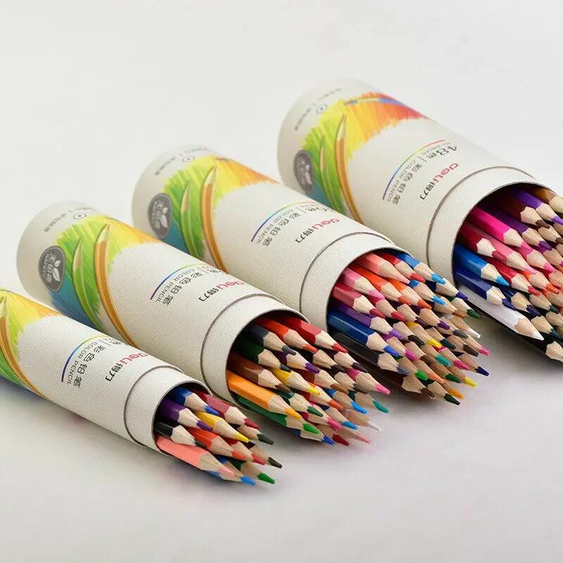 12/24/36/48 Colors Wood Pastel Colored Pencil Set Oil Colour Lead Drawing and Coloring Pencil  for School Kids Drawing Pencils
