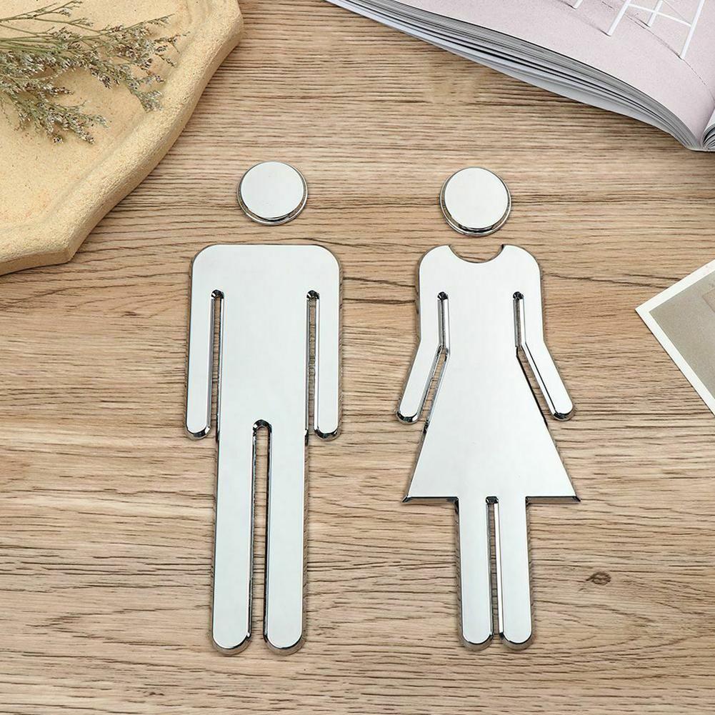 DIY Mann & Frau Toilettenaufkleber WC Türschild Aufkleber Toilettenschilder Waschraumschild Plakette Wandaufkleber Dekor Abnehmbar