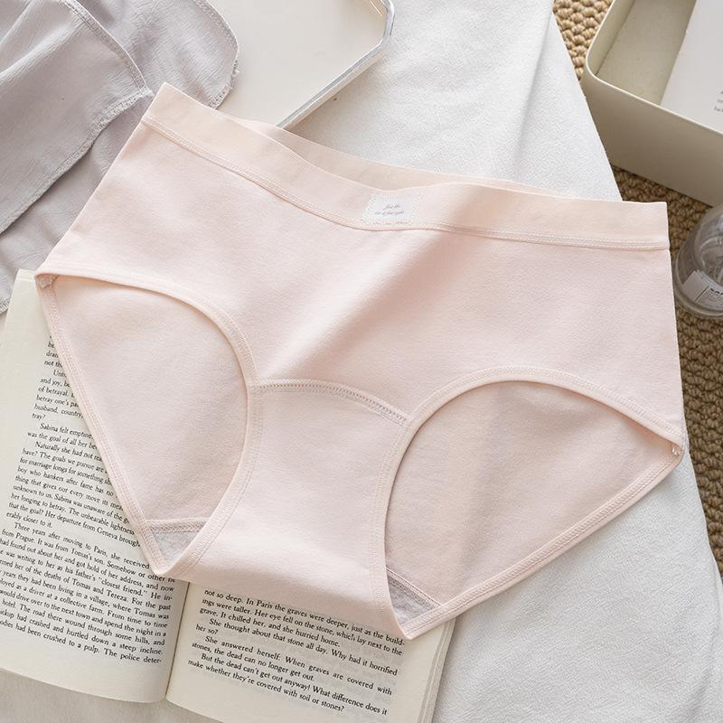 Damen Baumwolle Frühling und Herbst Mid-Waist 10A Antibakterieller Zwickel Slips