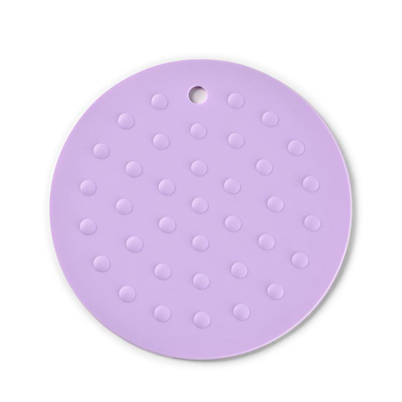 Silicone Heat-Resistant Pot Mat - Round Anti-scald Placemat Coaster for Kitchen