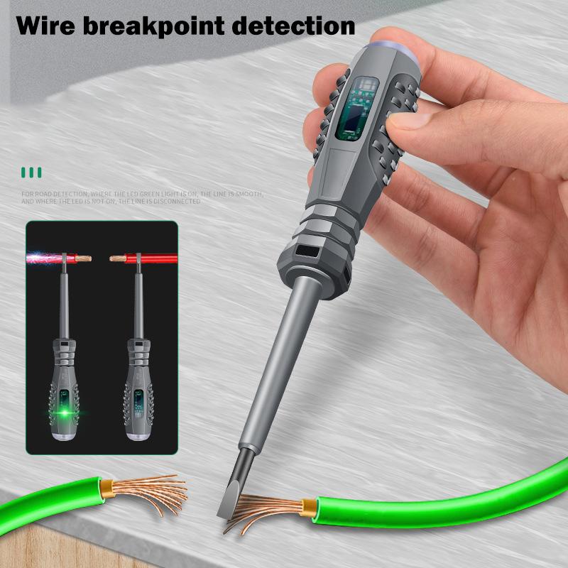 2PCS Electric Pen Slotting Cross Screwdriver Set Neon Bubble Indication Power Test Tool Insulated Electrical Tool Voltage Tester