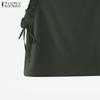 ZANZEA Women Casual Round Neck Solid Color Summer Sleeveless Tank Tops