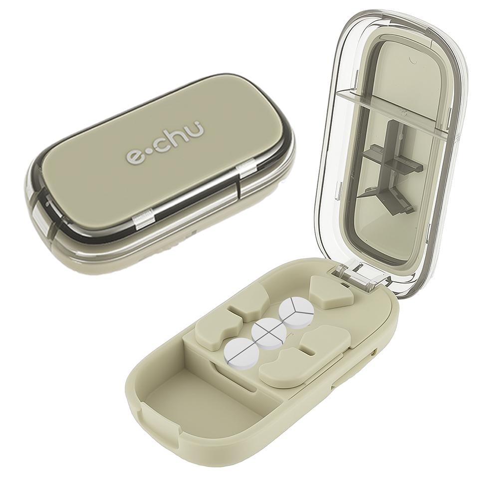 Pill Cutter Storage Box 1/2 1/3 1/4 Pill Cutter Tablet Divider Medicine Dustproof Portable Organizer Crusher Pill Cutter