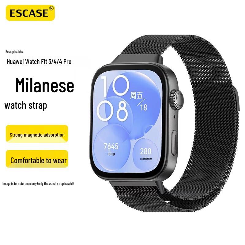 ESCASE Magnetic Milanese Strap for Huawei Watch Fit Series Magnetic Milanese Strap