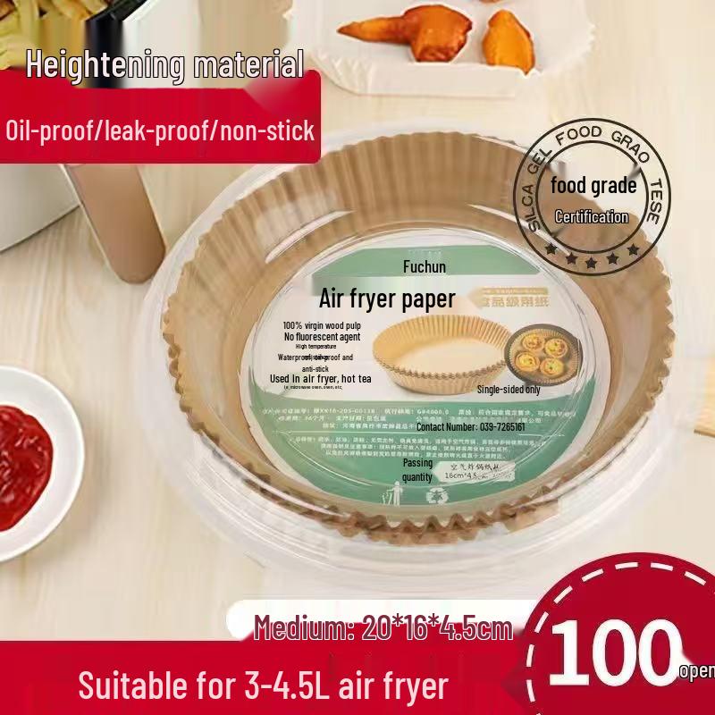 Ölfestes Silikon Heißluftfritteuse Backpapier Tablett Einlage