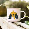 Wenn du nie gehst, wirst du es nie wissen Campingbecher Camper Emaillebecher Abenteuerbecher Lagerfeuer Kaffeebecher Camper Bestes Geschenk Bergbecher