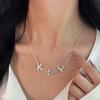 Creative Metal Flying Bird Splicing Choker Necklace for Women Men New Double Layer Stacking Pendant Necklace Jewelry Accessories