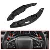 Real Carbon Fiber Car Interior Steering Wheel Shift Paddle Shifter Extension Cover Trim For Honda 10th Civic 2016 2017 2018-