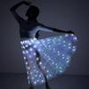 Rechargeable LED Pleated Skirt for Dance Performances (White/Multicolor)
