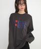 RONRON Pattern Logo Long Sleeve Charcoal