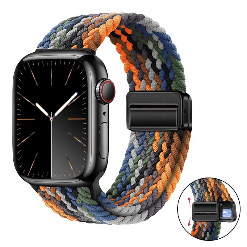 Nylon Strap for Apple Watch 10 46mm 42mm/Ultra 2 49mm 9 8 7 Breathable Watchband iwatch Series 6 5 4 SE 44mm 40mm 45mm 41mm Band