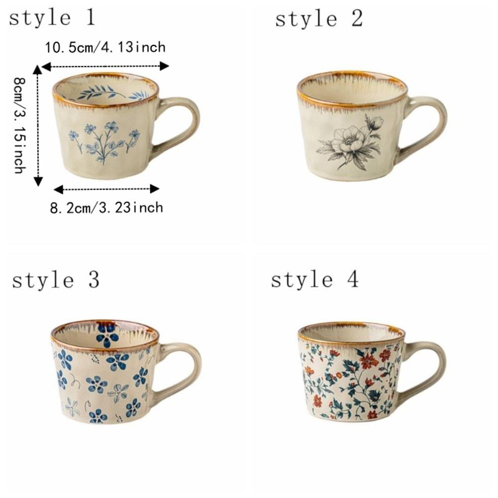 385ml Ceramic Coffee Cup Microwave Safe Milk Cup Decorative Exquisite Water Cup Living Room