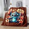 1 Stück Stitch-Druckdecke - Weiche Ganzjahresdecke für Wohnzimmer, Schlafzimmer, Personalisierbares Geschenk mit entzückendem Cartoon-Design
