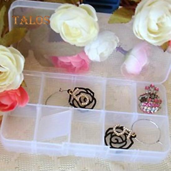 Jewelry Storage Box Pill Beads Holder Organizer Case Box 10 Compartment for Nail Art Tips