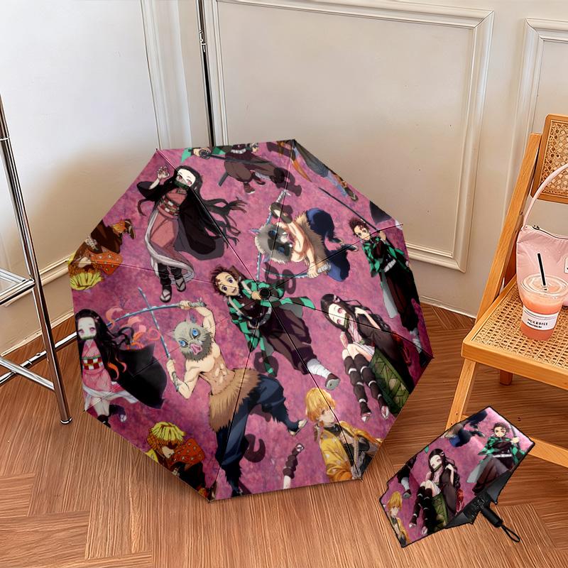 Japanese-style cartoon Demon Slayer Kamado Tanjiro & Kamado Nezuko umbrella including home travel and outdoor activities Multi functional umbrella 24