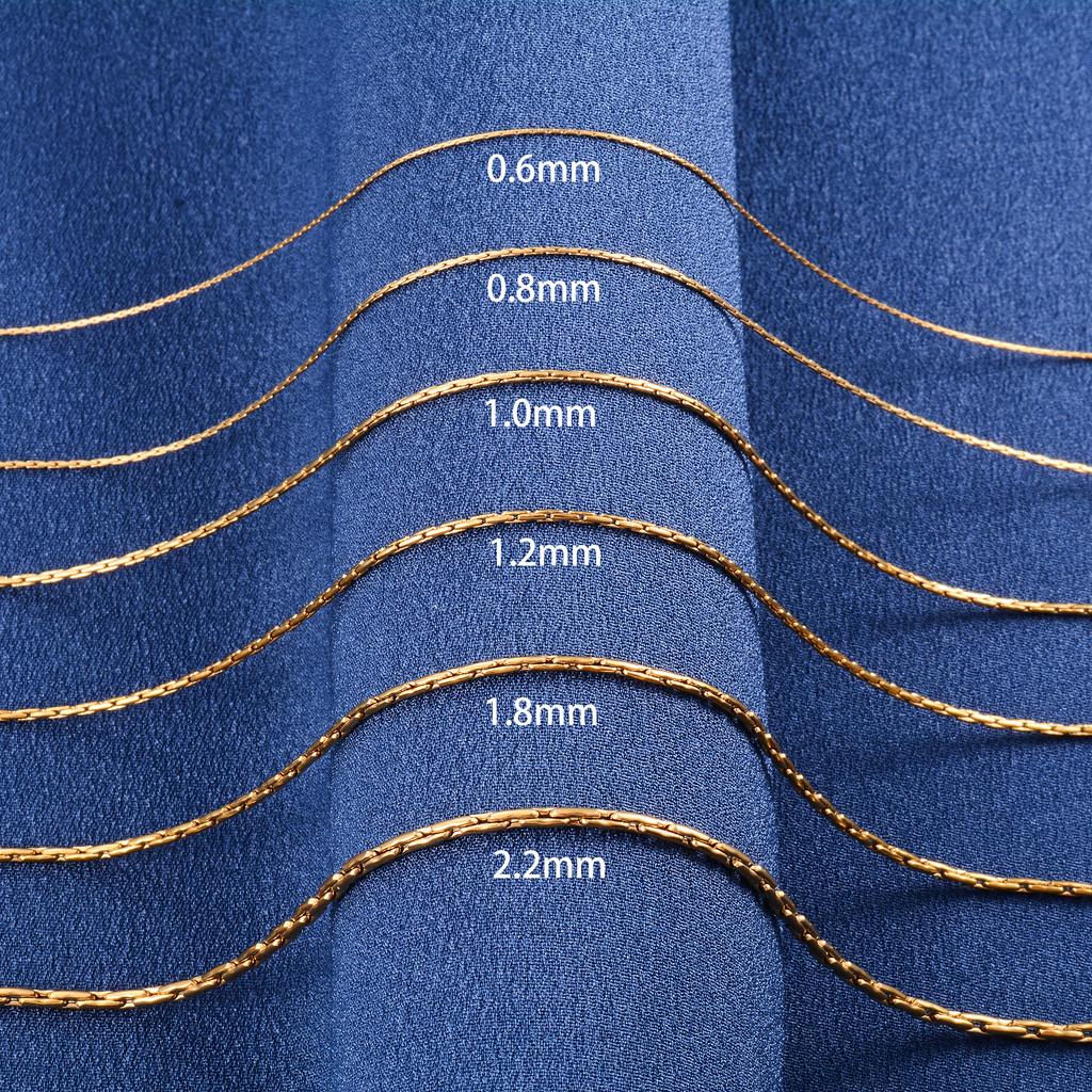 316L Stainless Steel Link Cable Neck Chain Thin Necklace for Women Ladies Gold Color Plated Choker Jewelry Accessories Her Gift