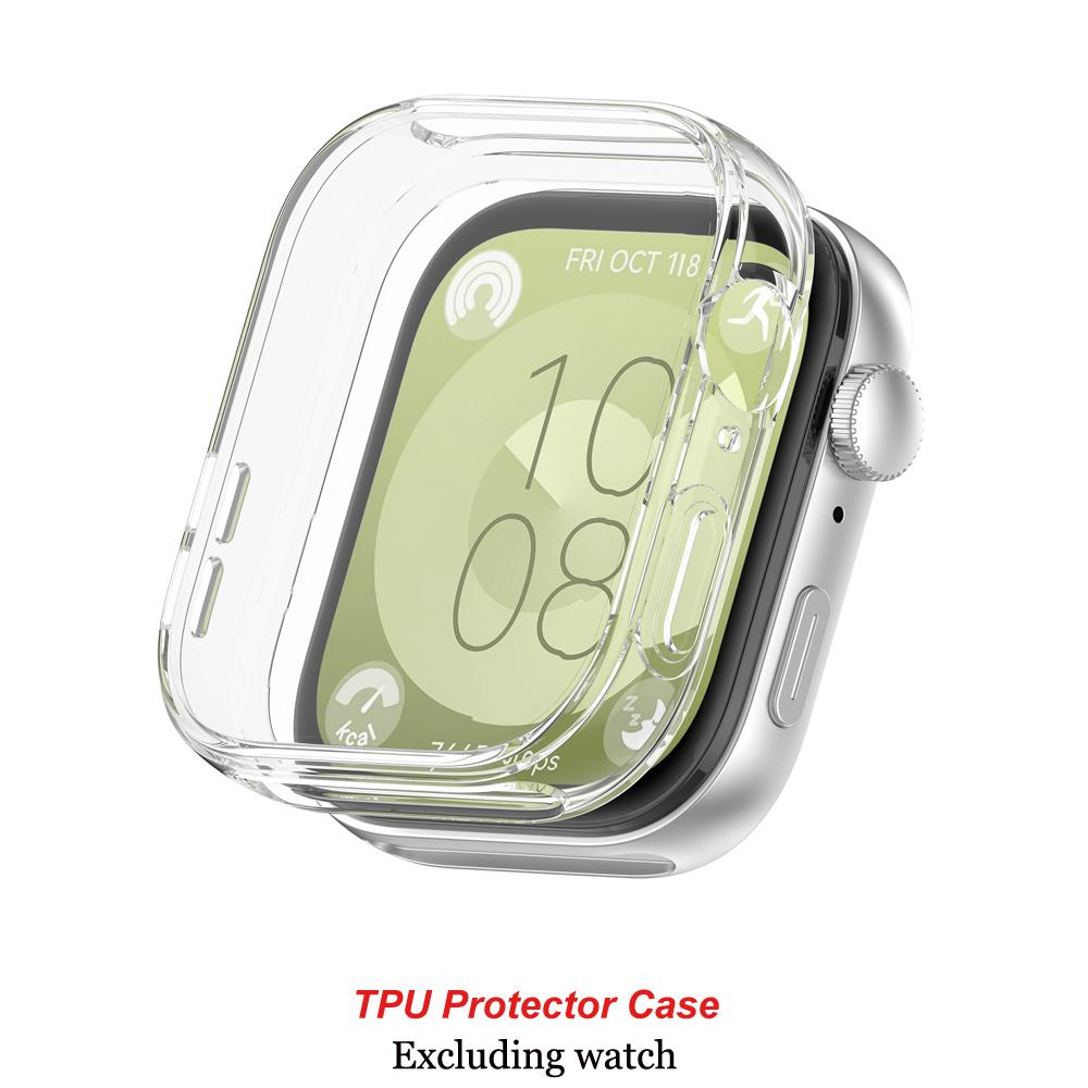 Glass+veske for Huawei Watch Fit 3 All-Around skjermbeskytter Hard PC Bumper Herdet glass Klokkeveske for Huawei Watch Fit 3