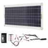 12V 30W Portable Solar Panel Kit with 220W Inverter Controller Polysilicon High Efficiency 2 USB Por