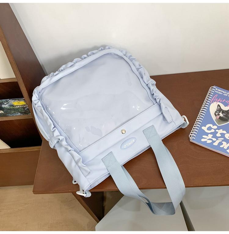 Průhledná taška přes rameno Studentská taška Crossbody Roztomilá dámská kabelka s velkou kapacitou