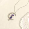 Zircon Crescent Moon Necklace Copper Gold Plated Link Chain Neck Chain  Party Favors