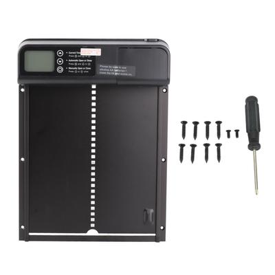 Automatic Chicken Coop Door with Timer Aluminum Alloy IP45 Waterproof LED Display Battery Powered