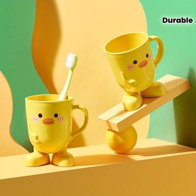 Fun and Cute Cartoon Toothbrush Cup - Durable Plastic, Perfect for Bathroom Finishing