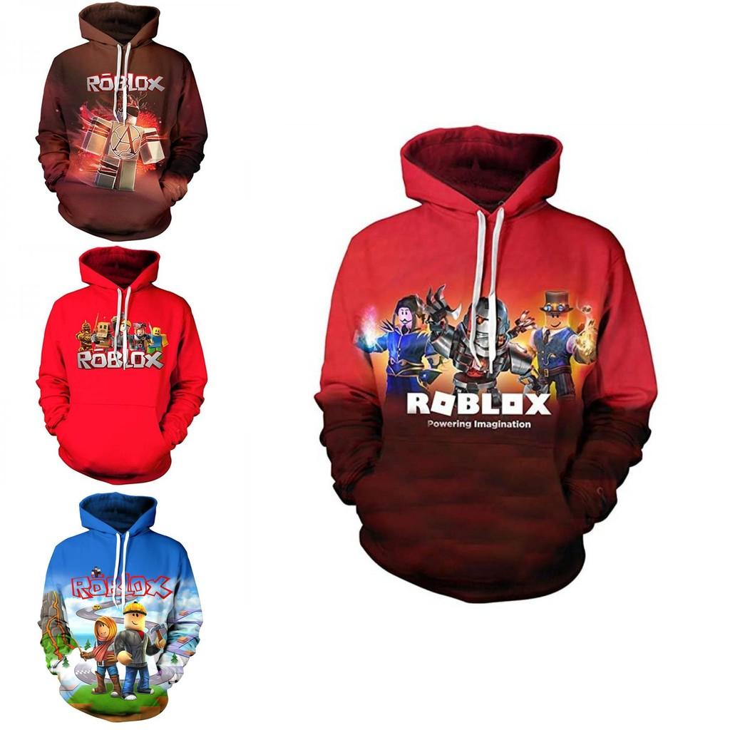 Trendy Roblox Youth Hooded Sweatshirt With Digital Print For Stylish Kids In Various Colors