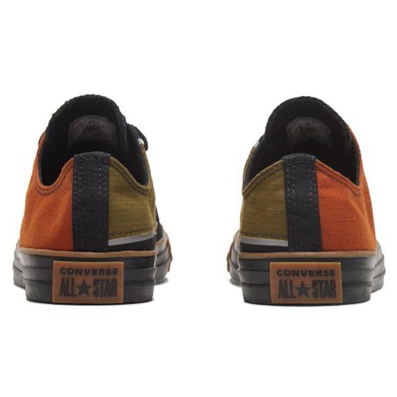 Converse Chuck Taylor All Star Round Toe Lace-Up Low Top Canvas Shoes Unisex Black Army Green