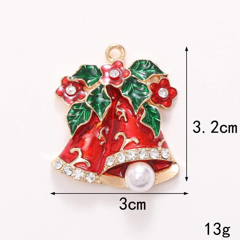 1 Stück Zinklegierung Weihnachtsmann Elch Hirsch Diamant Emaille Anhänger Weihnachten DIY Dekoration Kinder Handarbeit Produkte Partygeschenke