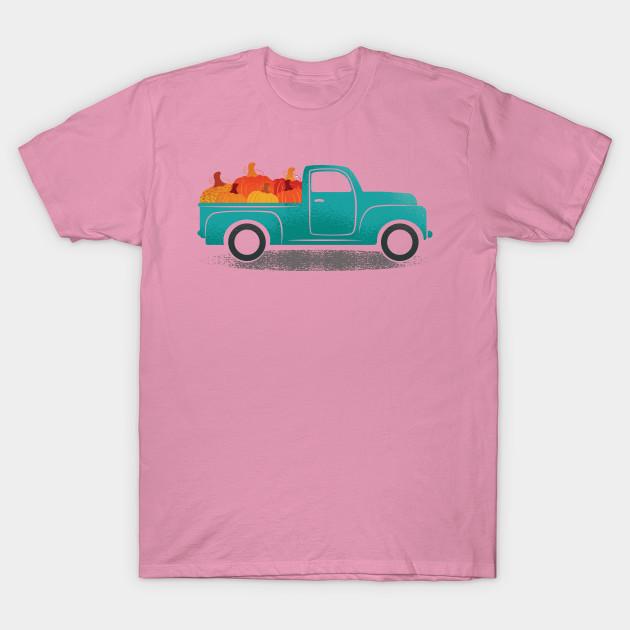 T-Shirt Damen Kürbis Pickup Truck Harajuku Print Kawaii T-Shirt Sommer Kurzarm Damen T-Shirt Top Tee