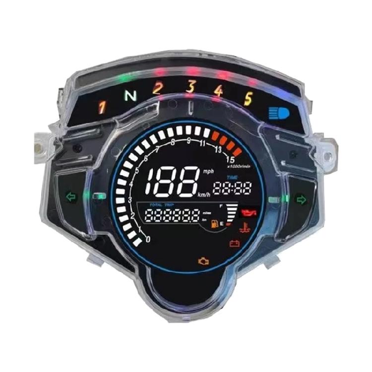 

Motorcycle LCD Instrument Panel Meter Gauge Speedometer Odometer Tachometer Clear Display Suitable for LC135 V4 V5 4S/5S 1