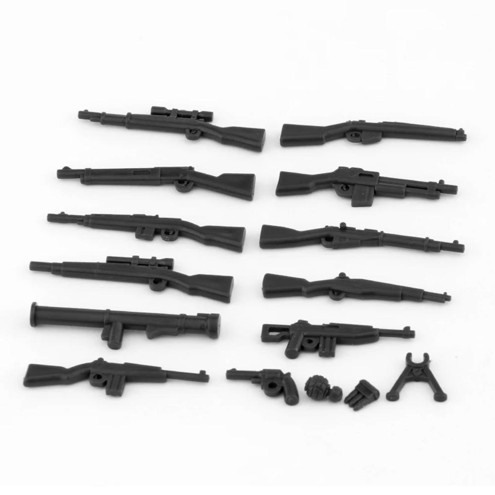 25/50/100/200Pcs Military SWAT Gun Cannon Building Blocks Weapon Army Police MOC Figure DIY Accessories Model Bricks DIY Toys