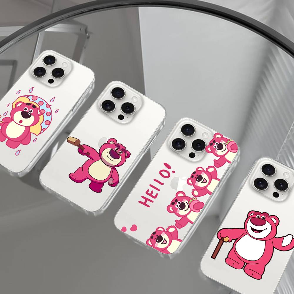 Cute L-Lotso Phone Case For IPhone 17/16/15/11/13/14 Pro Max Plus/X/Xr/Xs Max/12mini Air Transparent Clear