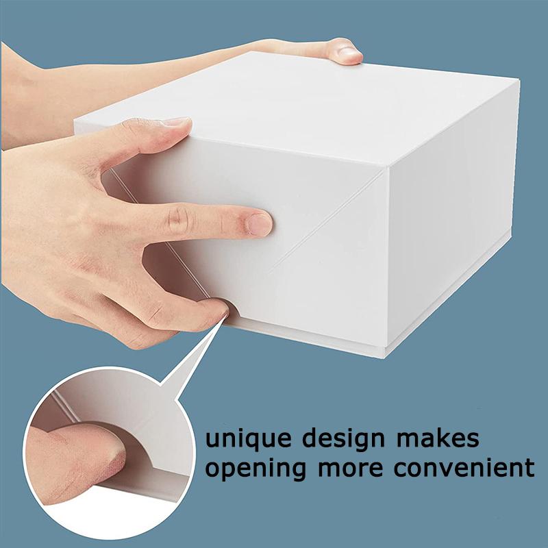 WTEMPO 5PCS 10*10*20CM Premium Gift Boxes Kraft Paper Gift Boxes with Hemp Ropes Creative DIY Presents Packaging Boxes