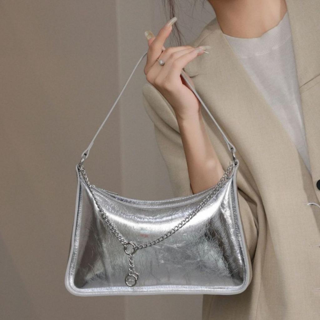 Cowhide Shoulder Women's Bag, Women's Fashion Simple Shopping Shell Bag Practical High-end Messenger Bag