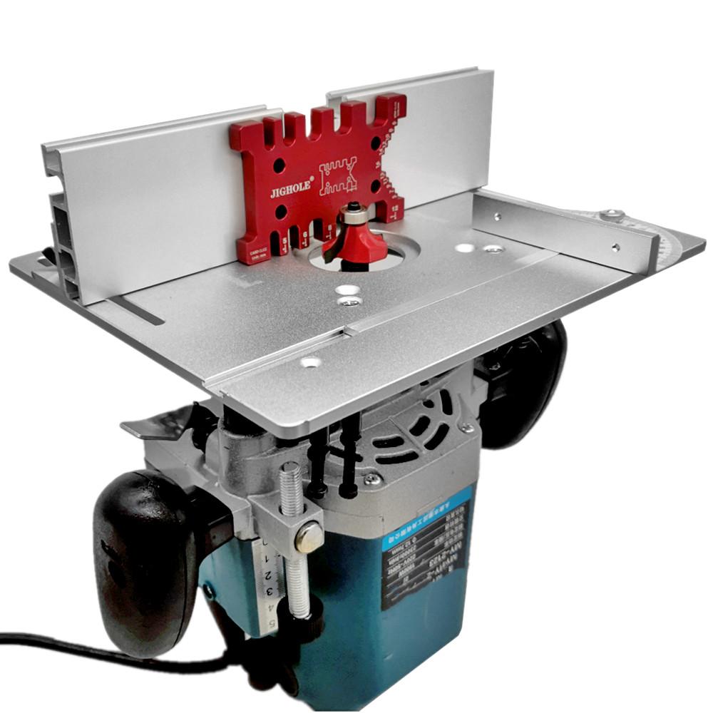 Multifunctional Aluminium Router Table Insert Plate Woodworking Electric Wood Router Flip Plate for Working Benches Router Plate