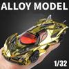 Skala 1:32 Apollo Evo Modell Spielzeugauto Schmetterlingstüren Geöffnet Rückzieher Bunt Supercar Modelle Simulationsspielzeug Sammlerstück