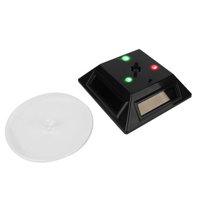 LED Licht Roterend Zonne-energie Sieraden Horloge Telefoon Display Make-up Houder Rek