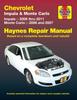 Kniha Chevrolet Impala (2006-2011) & Monte Carlo (2006-2007) Haynes Repair Manual (USA)