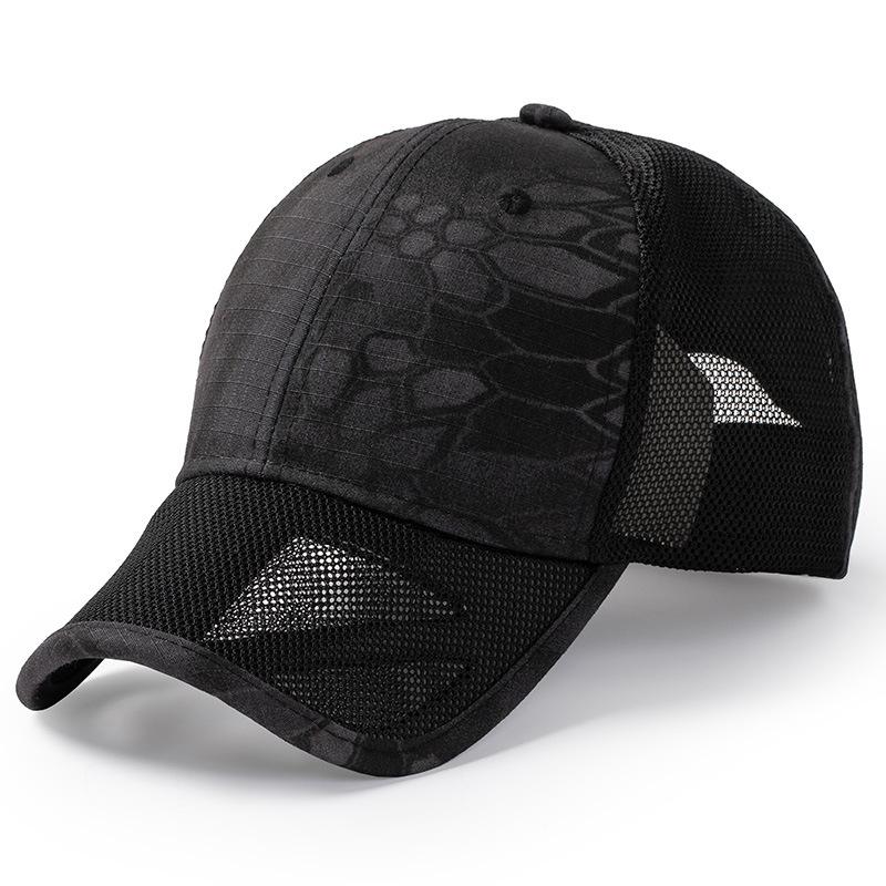 Large Size 59-64cm All Mesh Summer Cool Breathable Camouflage Tactical Baseball Hat Hiking Jungle Adventure Snapback Cap For Men