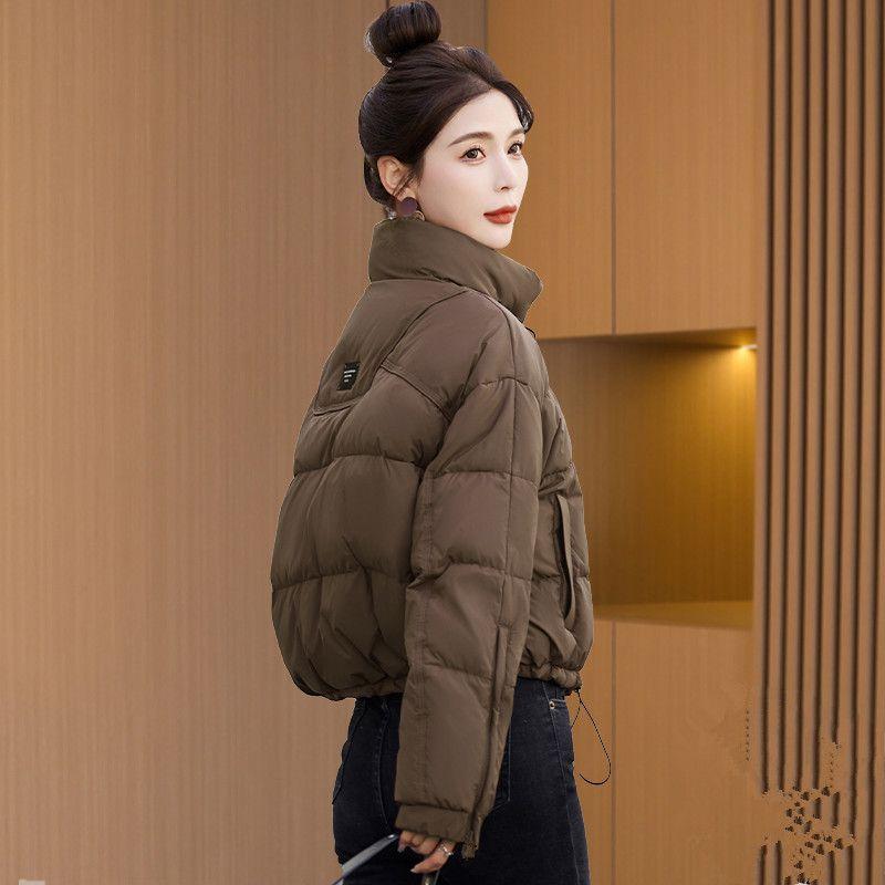 Warme und stilvolle kurze Daunenbaumwolljacke mit Brotmantel und Verdickungsdesign für den Winter