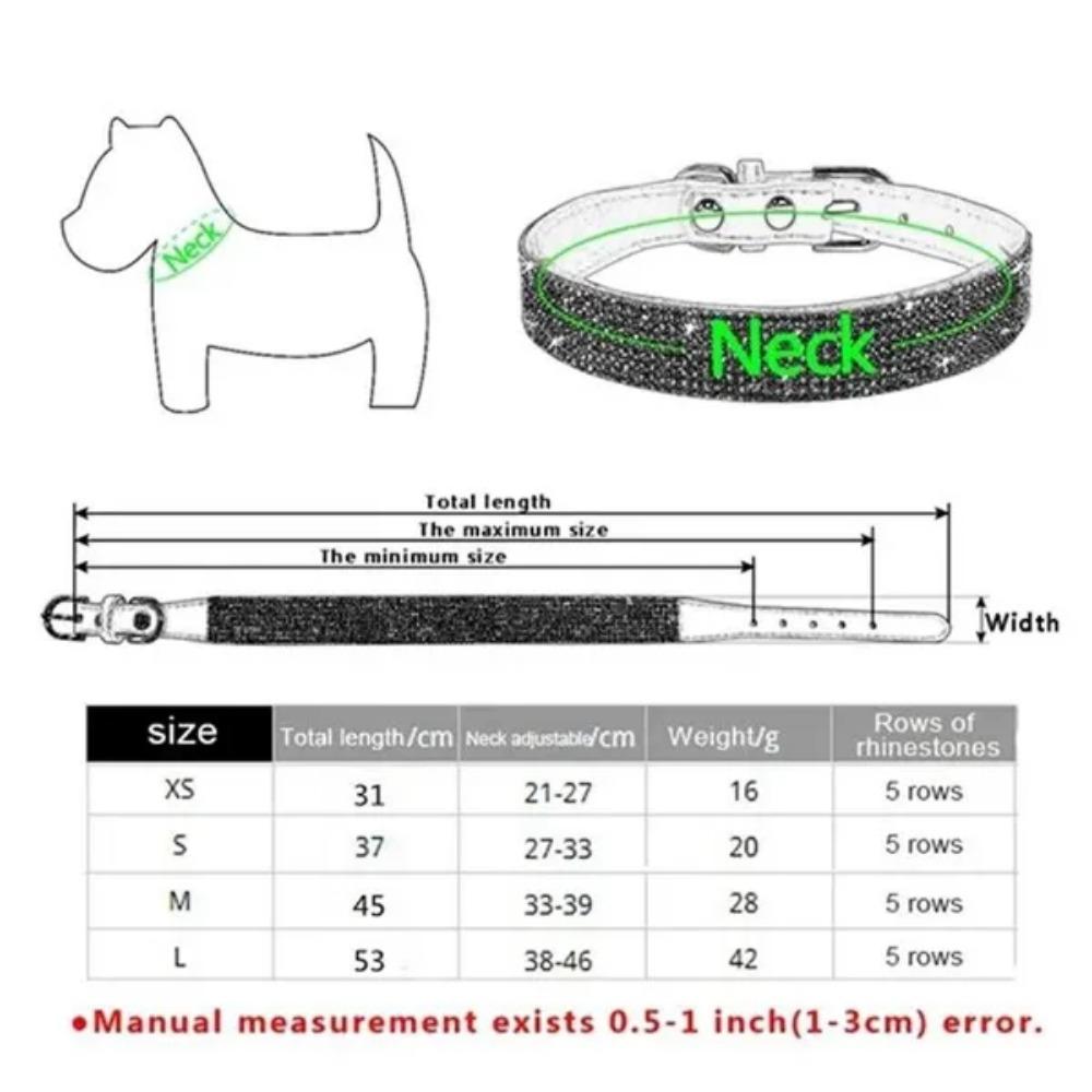 1 Pc Rhinestone Cat Pet Collar Pet Supplies Cute Pet Cat Dog Puppy Collar Adjustable Leather Puppy Dog Collar