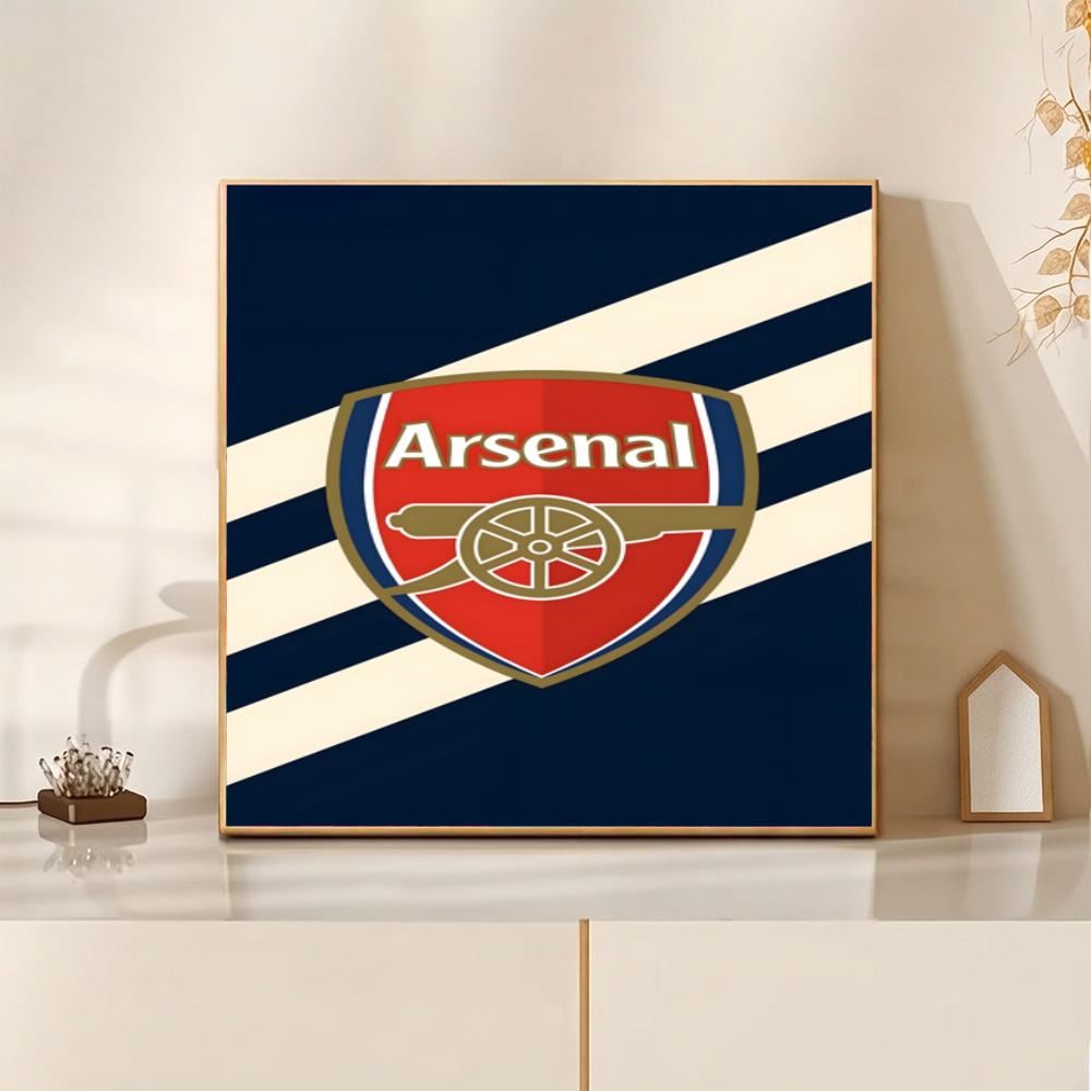 Arsenal Football Club Logo 5D Diy Diamond Painting Round Diamond Diy Frameless Holiday Artwork Suitable For Home Office Wall Decoration