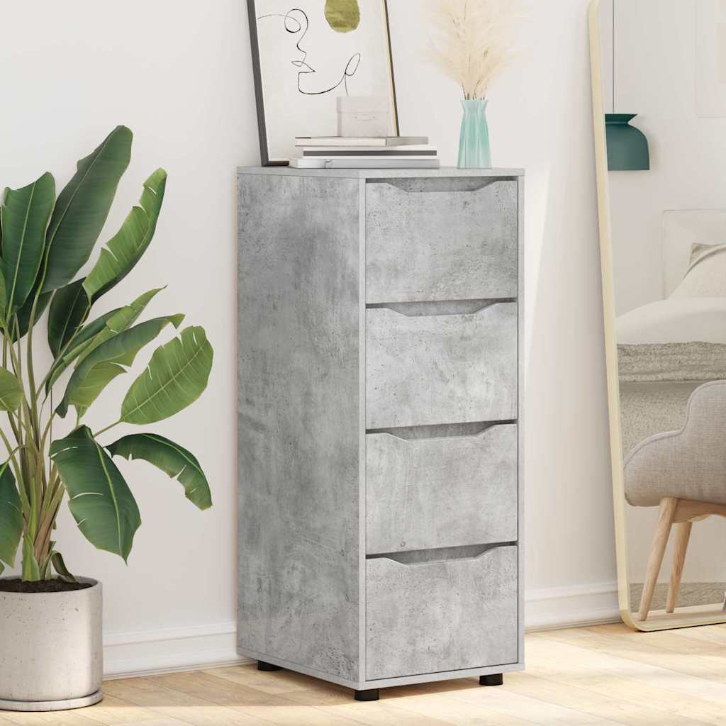 Storage Cabinet Concrete Grey 40 x 48 x 105 cm Engineered Wood