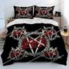 Art Style Unique Slayer Heavy Metal Band Music Bedding Set Queen/King Size Duvet Cover Comforter Soft Bed Sheet Set Home Decor