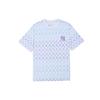 MLB New York Yankees Letter All Over Print Gradient Colorful Print Dopamine Short Sleeve T-Shirt Unisex Tops Light-Blue 31TSMC131-50U