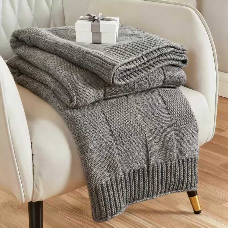 Luxury Knit Blanket Sofa Nap Throw Washable Lightweight Afghan for Baby Home AC Cover
