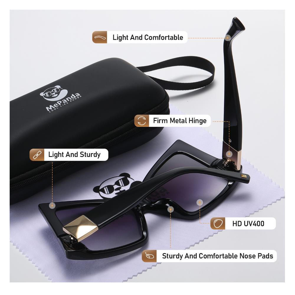 Модные солнцезащитные очки MePanda унисекс с большой коробкой — фото 5