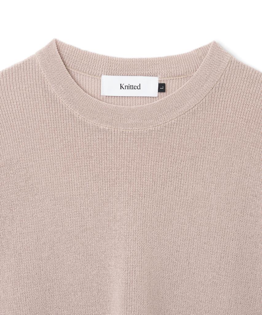 Nitied Coolever Round Short Sleeve Knit Tee Pink